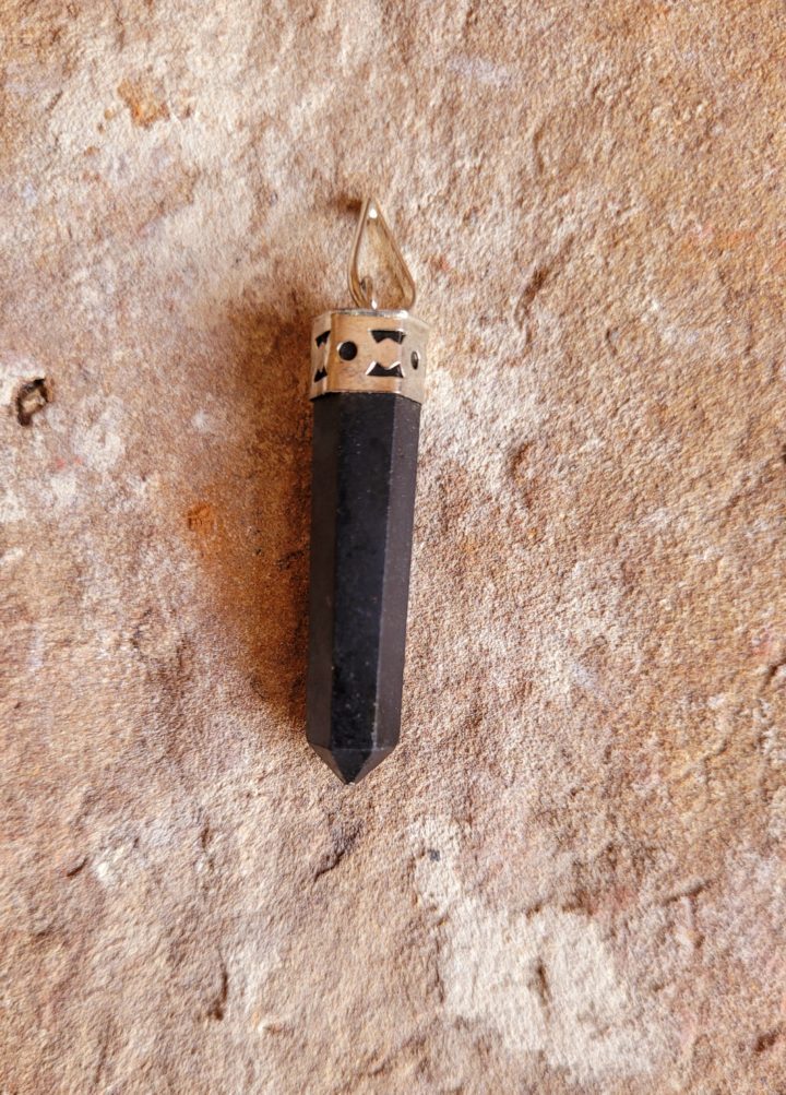 Obsidian Pencil Point Pendant
