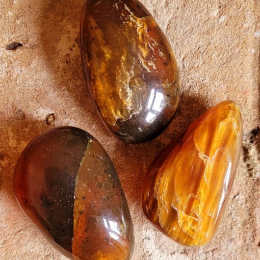 Amber Large Polished Tumblestone Crystal