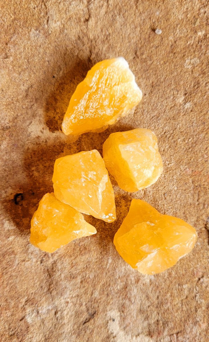 Calcite Orange Rough Small