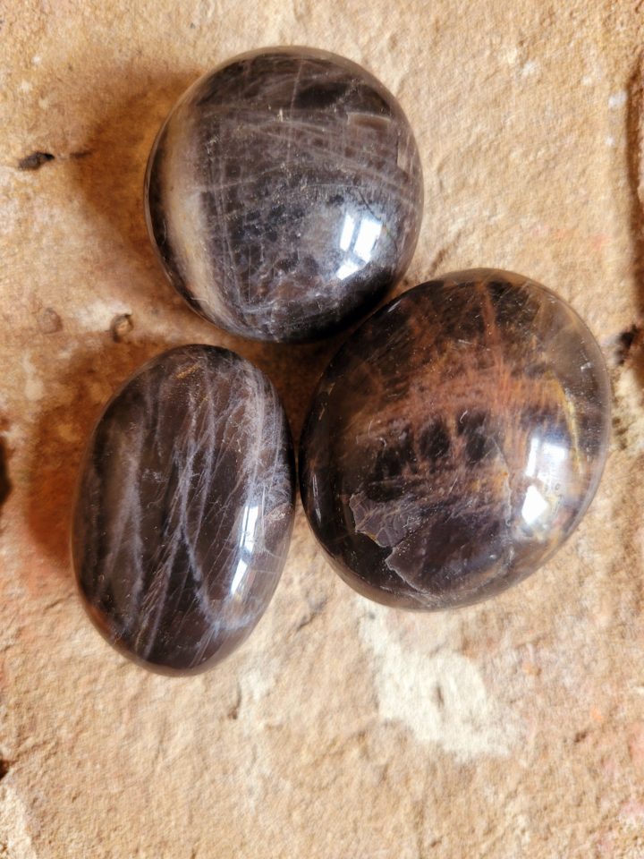 Black Moonstone Polished Tumblestone Crystal