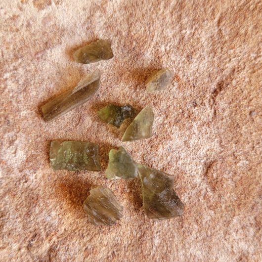 Moldavite Natural Rough Crystal Tiny Specimen