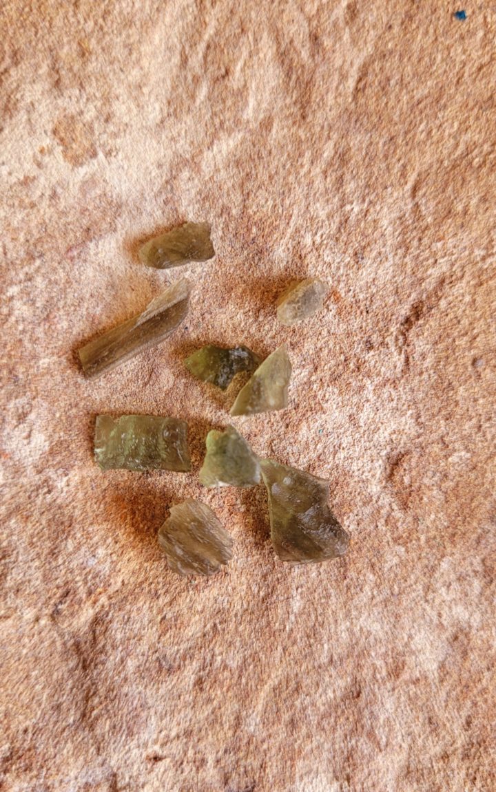 Moldavite Natural Rough Crystal Tiny Specimen