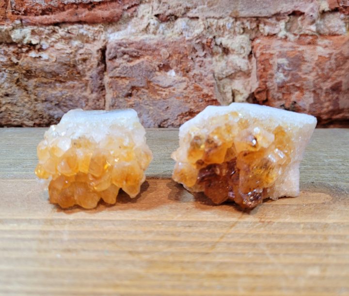 Citrine Heat Treated Natural Druze Cluster Small