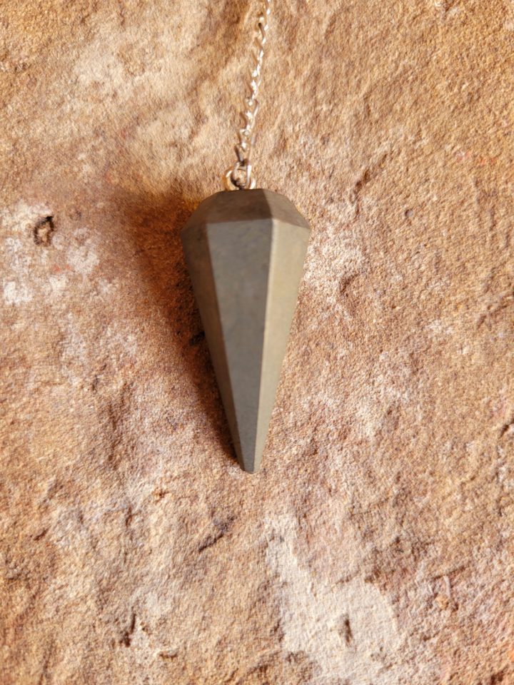 Pyrite Facet Cone Crystal Pendulum