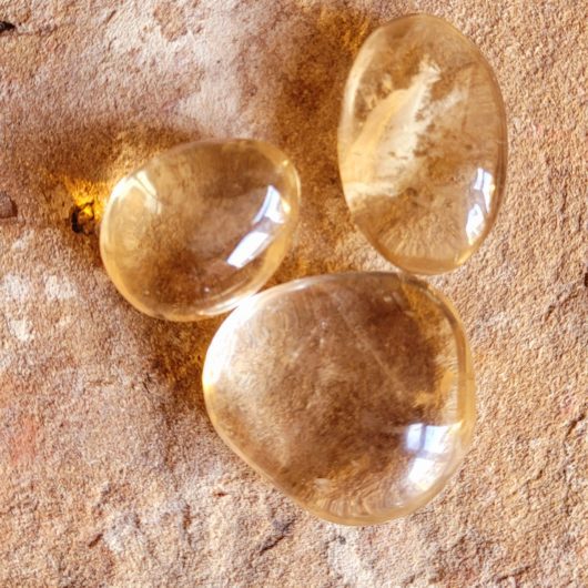 Citrine Natural Polished Tumblestone Crystal Small