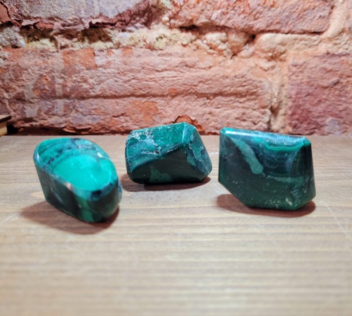 Malachite Polished Crystal Tumblestone Medium