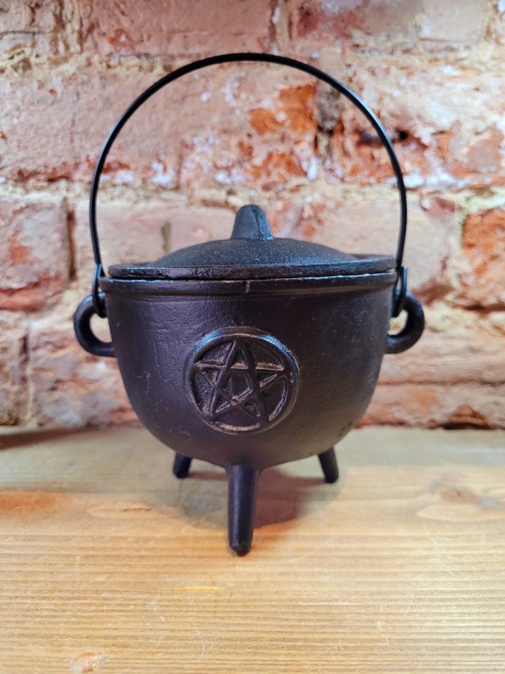 Small Cast Iron Pentagram Cauldron