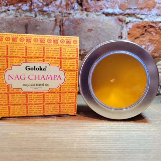 Goloka Nag Champa Soy Wax Candle in a Tin