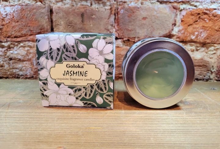 Goloka Jasmine Soy Wax Candle in a Tin