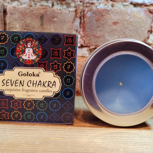 Goloka Seven Chakra Soy Wax Candle in a Tin