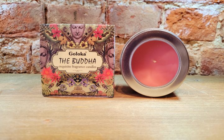 Goloka The Buddha Soy Wax Candle in a Tin