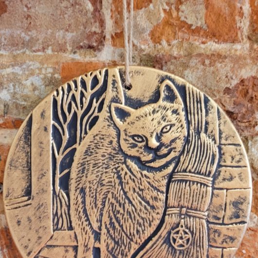 Terracotta A Brush with Magick Plaque by Lisa Parker