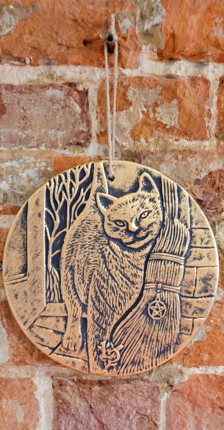 Terracotta A Brush with Magick Plaque by Lisa Parker