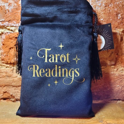 Tarot Black Velvet Drawstring Bag