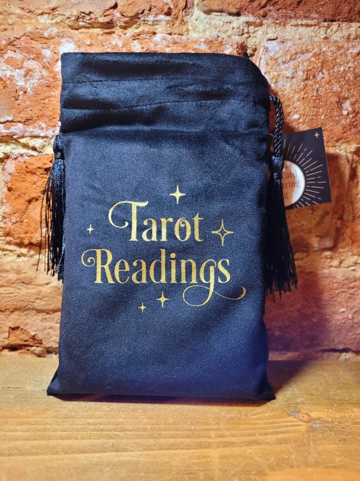 Tarot Black Velvet Drawstring Bag