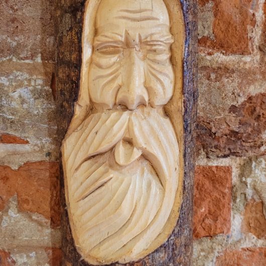 Old Man Tree Trunk Carving