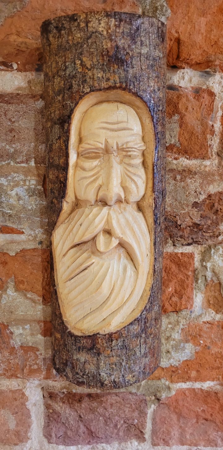 Old Man Tree Trunk Carving