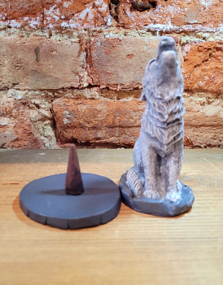Wolf Incense Cone Burner by Lisa Parker