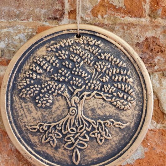Bronze Terracotta Tree of Life Plaque by Lisa Parker