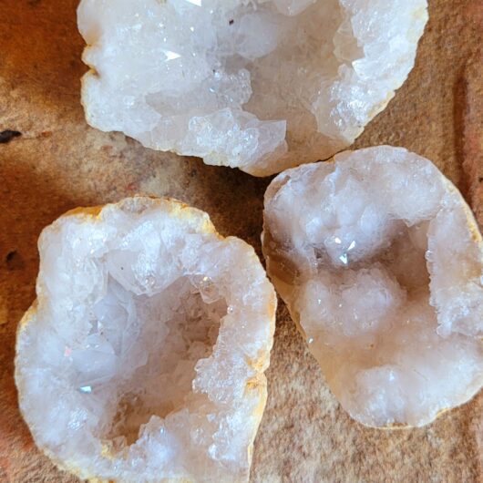 Quartz Geode Natural Crystal Half Small