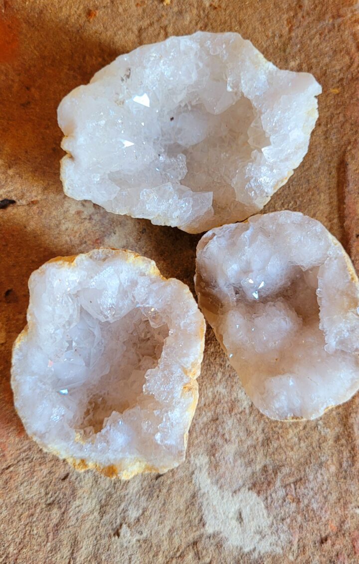 Quartz Geode Natural Crystal Half Small